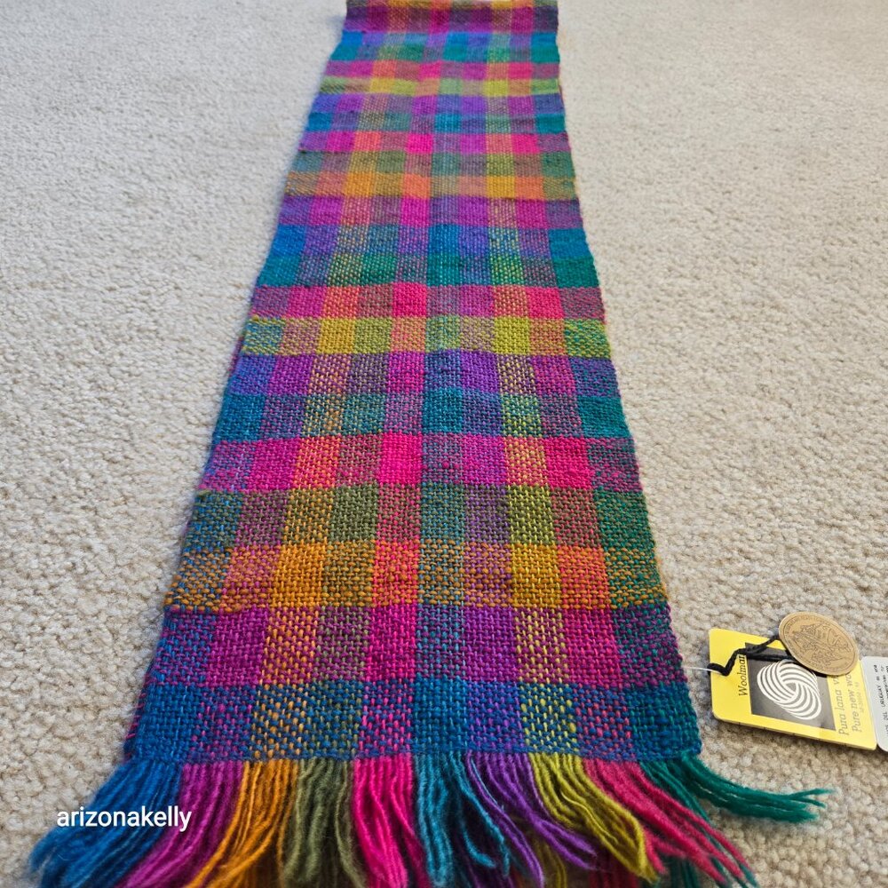 NWT Wool Scarf Hand-Loomed Artisan Fair Trade Uraguay Colorful - Picture 11 of 15